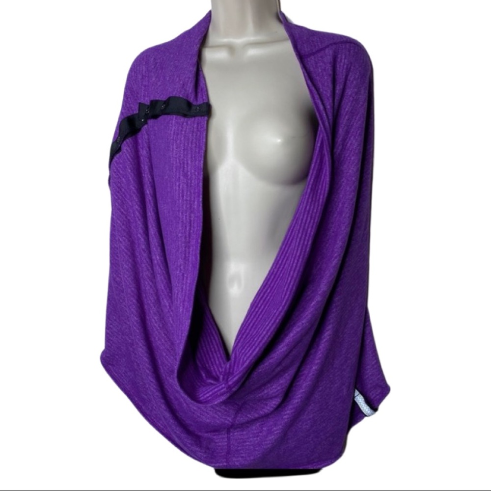 Lululemon purple vinyasa wrap thick warm fleece A5
